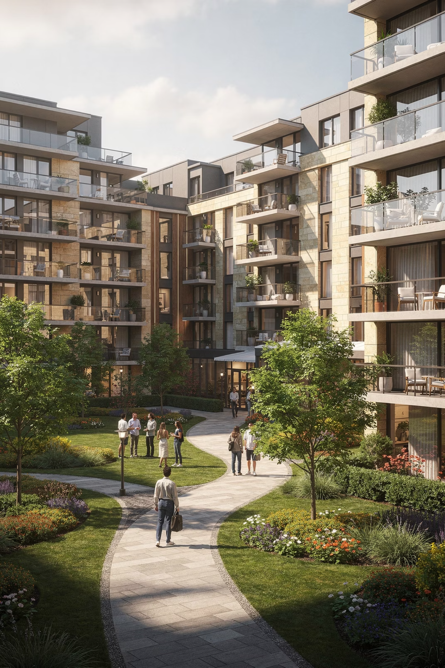 Residential complexes and community infrastructure
